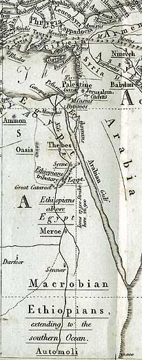 antique map of Egypt